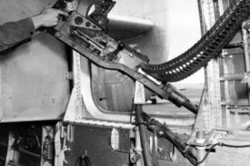 The side gun ready for action