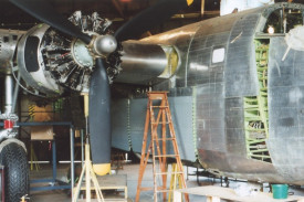 New wing leading edge; and fuselage skin repairs where it was leaning against a tree